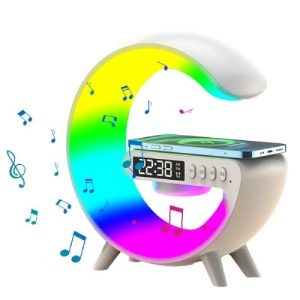 4-in-1 Wireless Charger Lamp Speaker and Clock Price in Bangladesh