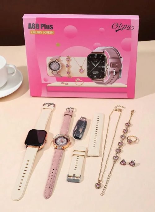 A68 Plus Smart Watch and Jewellery for Women Price bd