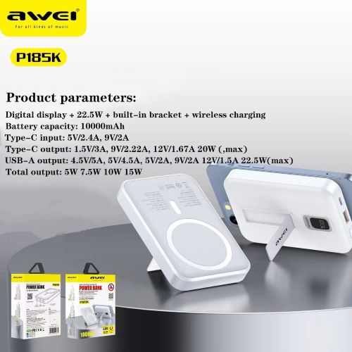 AWEI P185K 22.5W 10000mAh Power Bank Price bd