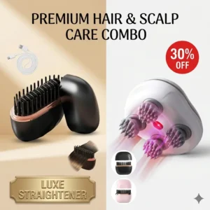 Combo Pack - Scalp Massager + SlikGlow Hair Straight